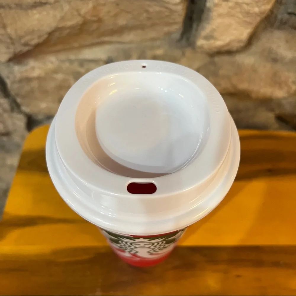 NWT HOLIDAY 2024 Starbucks Festive Red Cups White Lids Set of 5 RED CUP DAY 2024